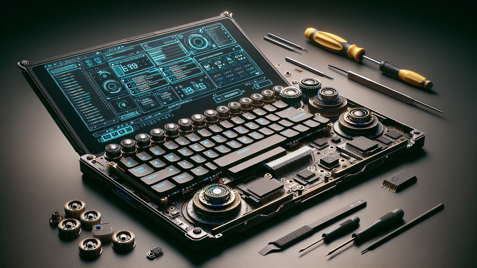 Modder Transforms Framework Laptop with Custom Mechanical Keyboard and Rotary Dials