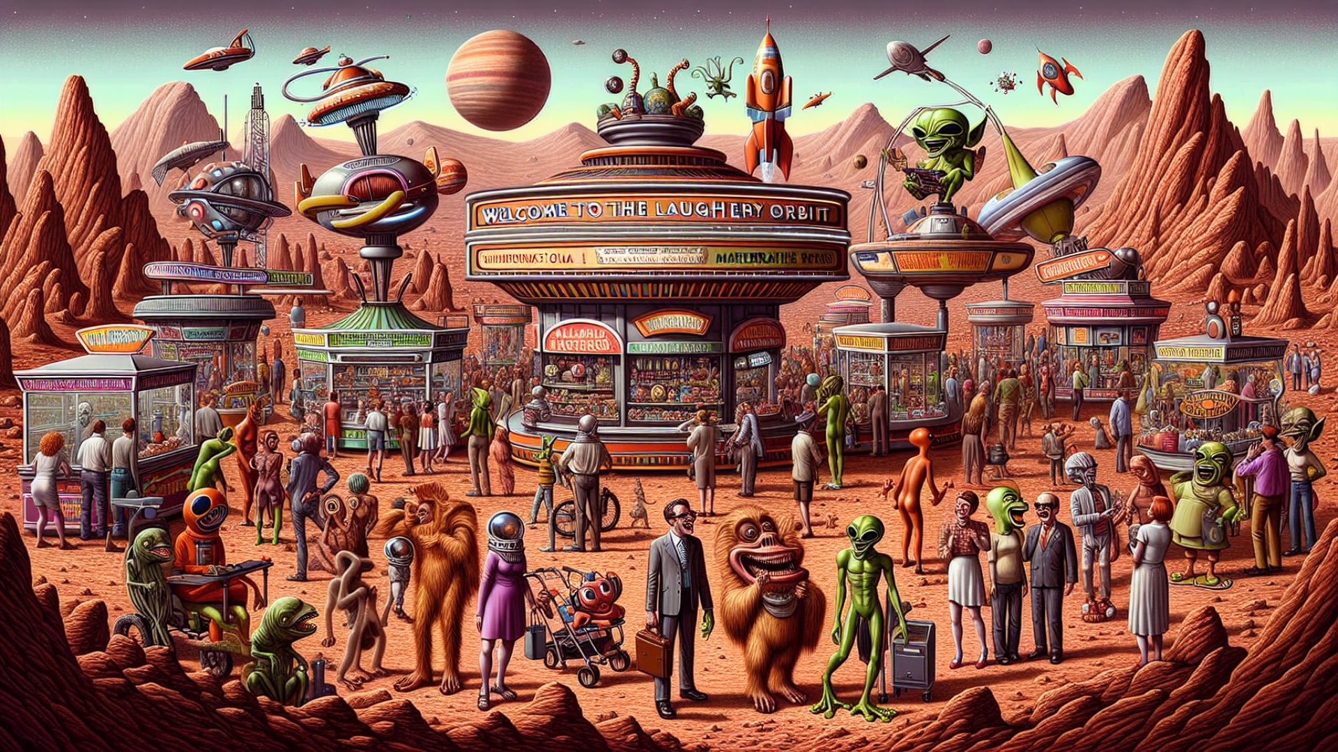 Mars Attracts: Torment Humans and Build a Hilarious Sci-Fi Theme Park in This Twisted Sim