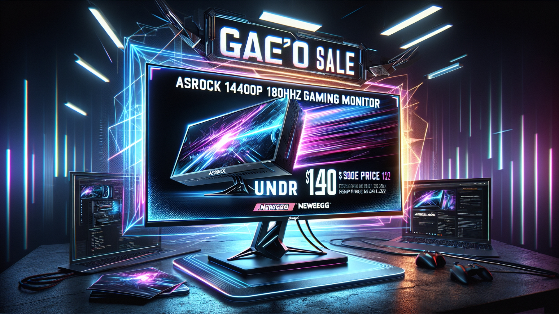 ASRock 1440p 180Hz Gaming Monitors Drop to Under $150 at Newegg