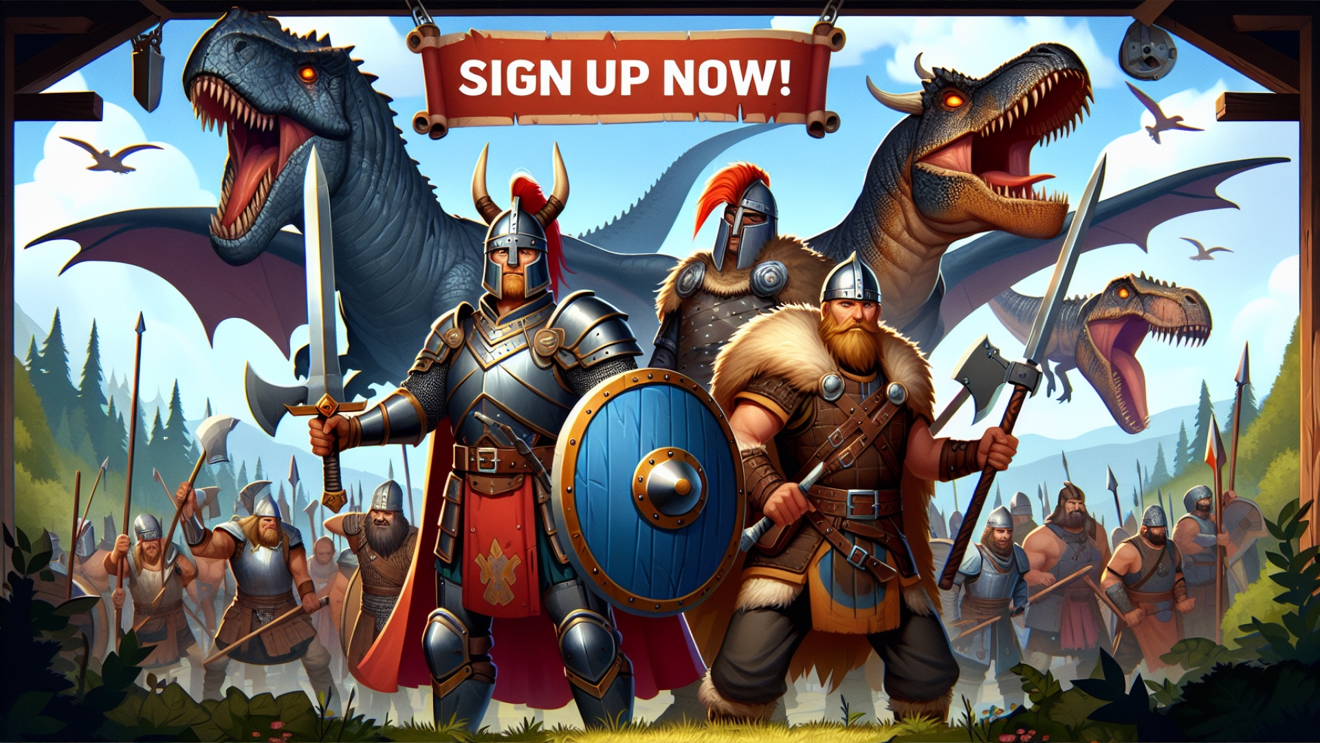 Sign Up Now for the Dinolords Closed Alpha: Medieval Knights, Vikings, and Dino Warfare