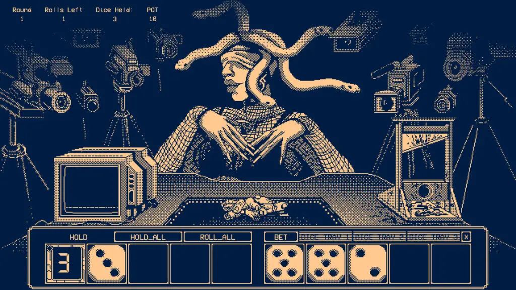 A game against a gorgon billionaire in Dead Finger Dice.