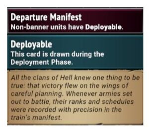 Description text for the Departure Manifest artifact