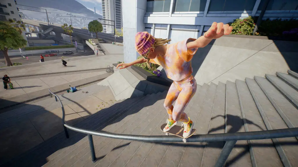Skate. screenshots grind on a rail