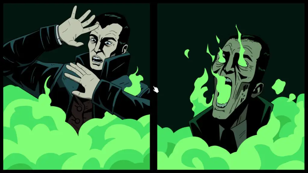 Screenshots of in-game exploration and conversation throughout The Seance of Blake Manor.