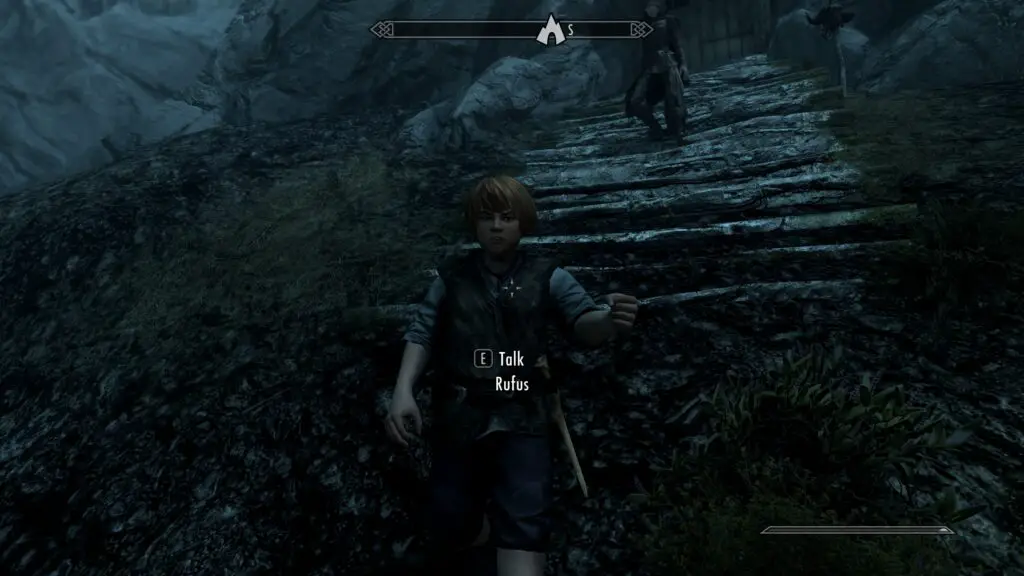 Rufus acts as though he is holding a torch. He is not.