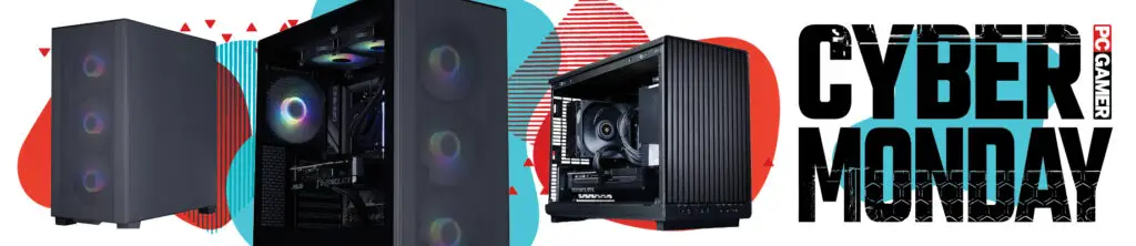 Gaming PCs on a Cyber Monday banner