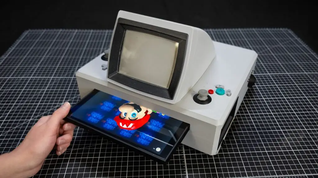 Joel Creates' custom retro Nintendo Switch 2 dock with vintage CRT screen