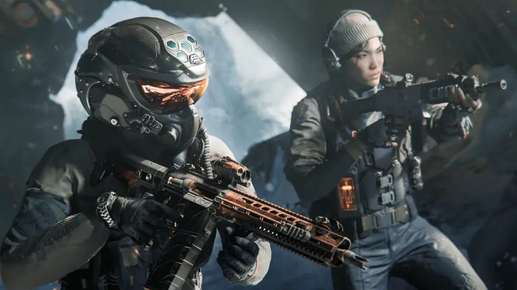 Call of Duty: Black Ops 7 screen - two futuristic soldiers holding advanced weaponry