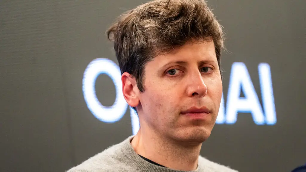 Sam Altman, chief executive officer of OpenAI Inc., during a media tour of the Stargate AI data center in Abilene, Texas, US, on Tuesday, Sept. 23, 2025. Stargate is a collaboration of OpenAI, Oracle and SoftBank, with promotional support from President Donald Trump, to build data centers and other infrastructure for artificial intelligence throughout the US. Photographer: Kyle Grillot/Bloomberg via Getty Images