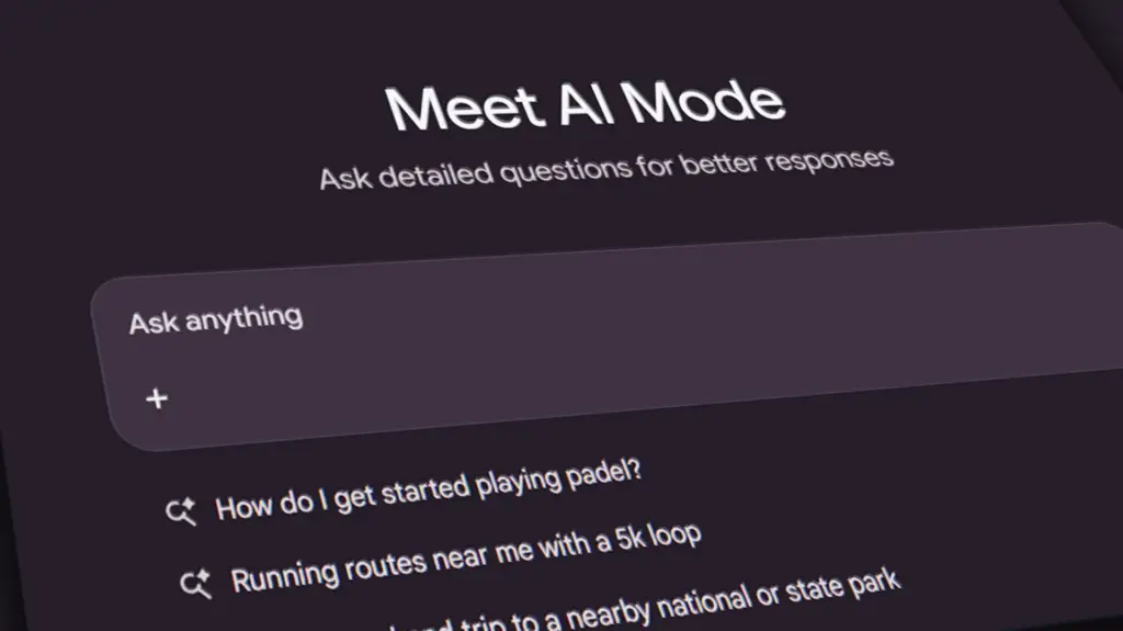 Google's AI Mode interface.