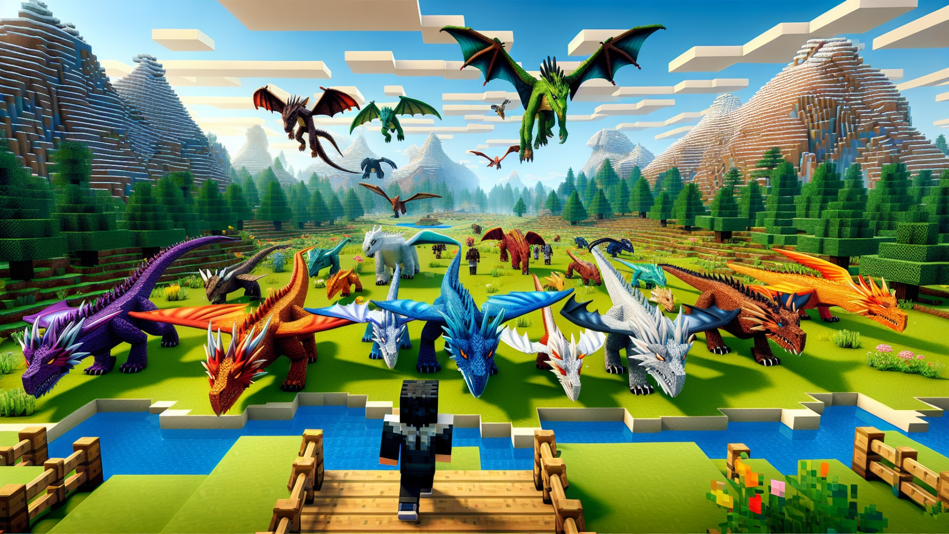 Tame, Train, and Ride Over 500 Dragons in Minecraft with the ‘My Pet Dragons’ Mod