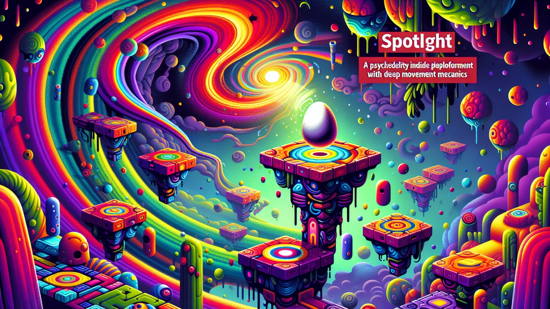 Eternity Egg: A Psychedelic Indie Platformer with Deep Movement Mechanics Launches into Early Access