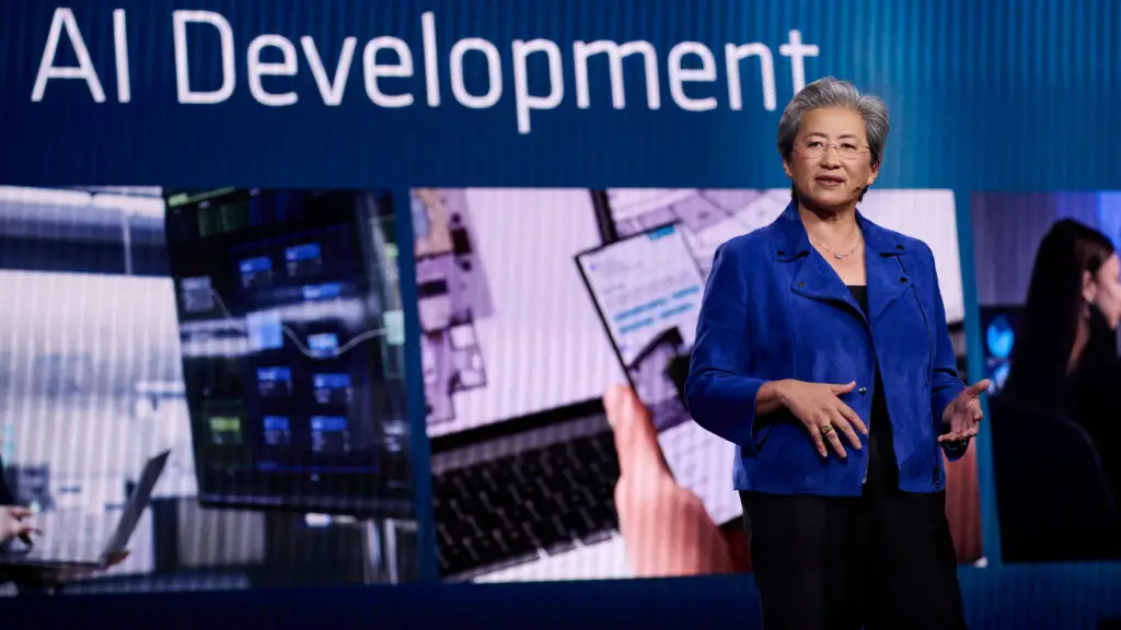 Lisa Su, chair and chief executive officer of Advanced Micro Devices Inc. (AMD), during the 2026 CES event in Las Vegas, Nevada, US, on Monday, Jan. 5, 2026.