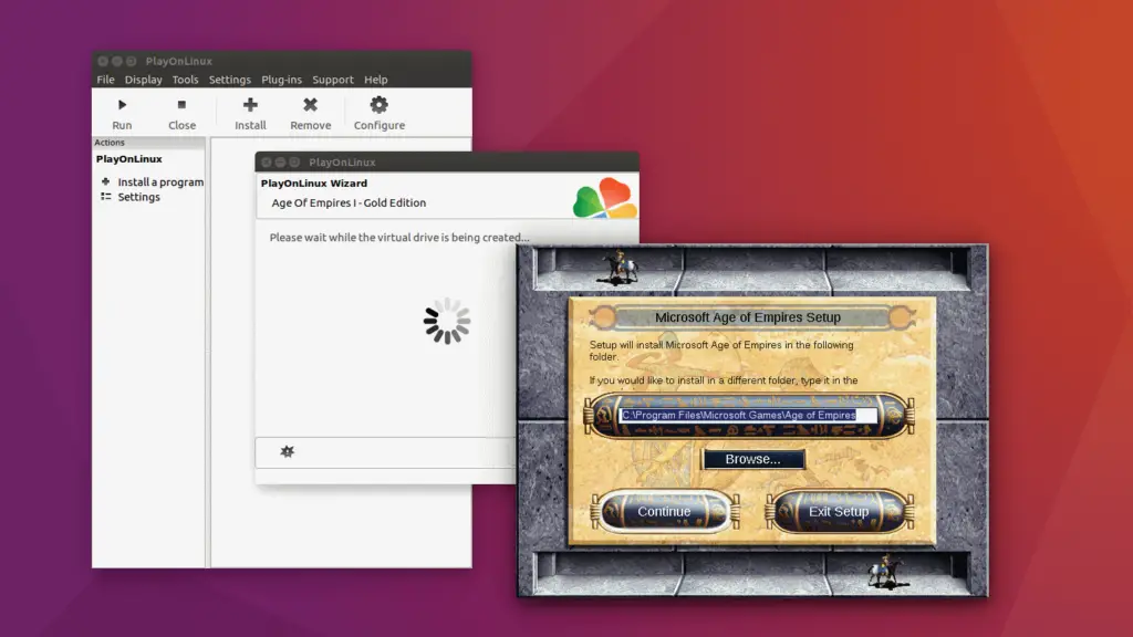 Installing Age of Empires on Linux.