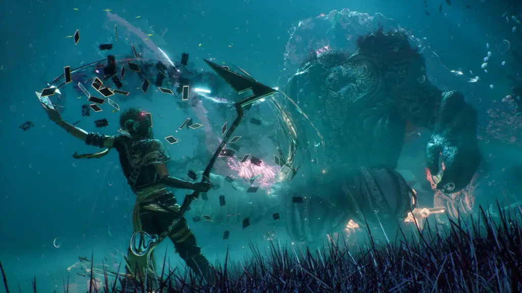 Sciel preparing a powerful attack