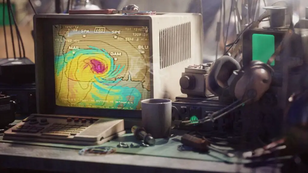 Arc Raiders Weather Monitor showing an incoming storm system