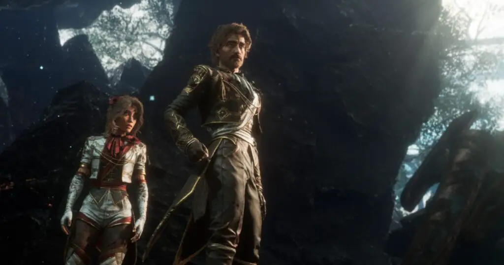 Gustave and Lune in a pivotal moment