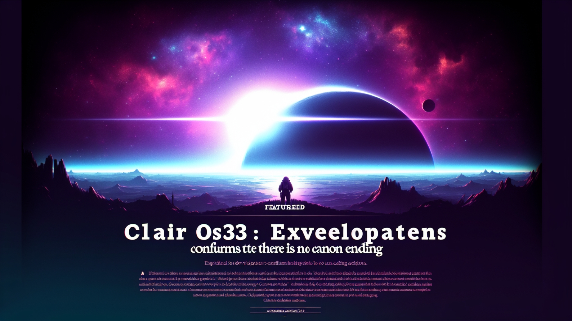 Clair Obscur: Expedition 33 Developers Confirm There Is No Canon Ending