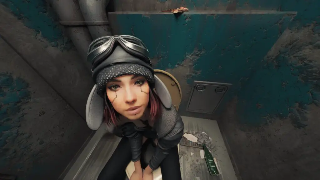 V utilizing a restroom in Cyberpunk 2077 using the Flushing Etiquette mod