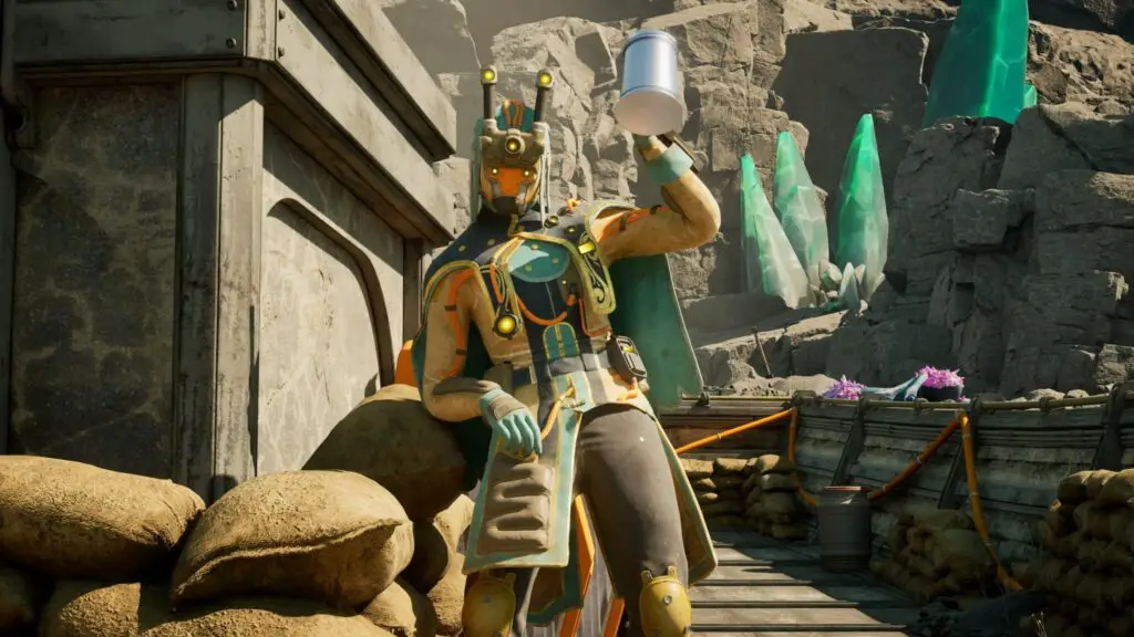 Outer Worlds 2 Spectrum Beam Saber - Order soldier raising tankard