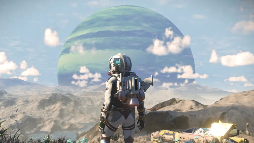 A gas giant planet in No Man's Sky