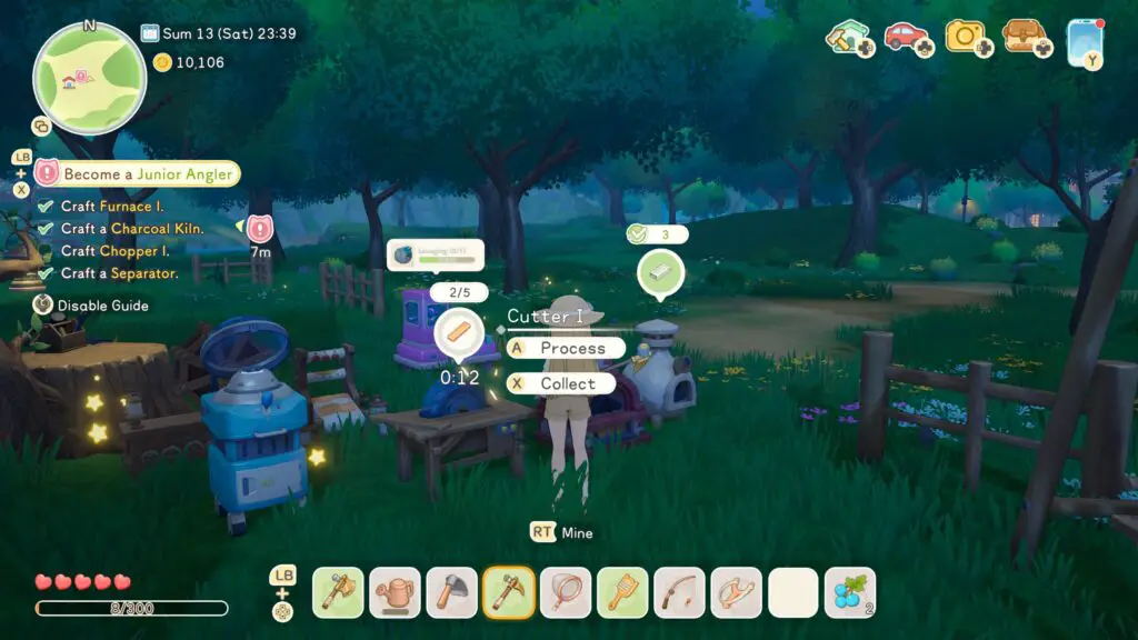 Crafting machines in Starsand Island