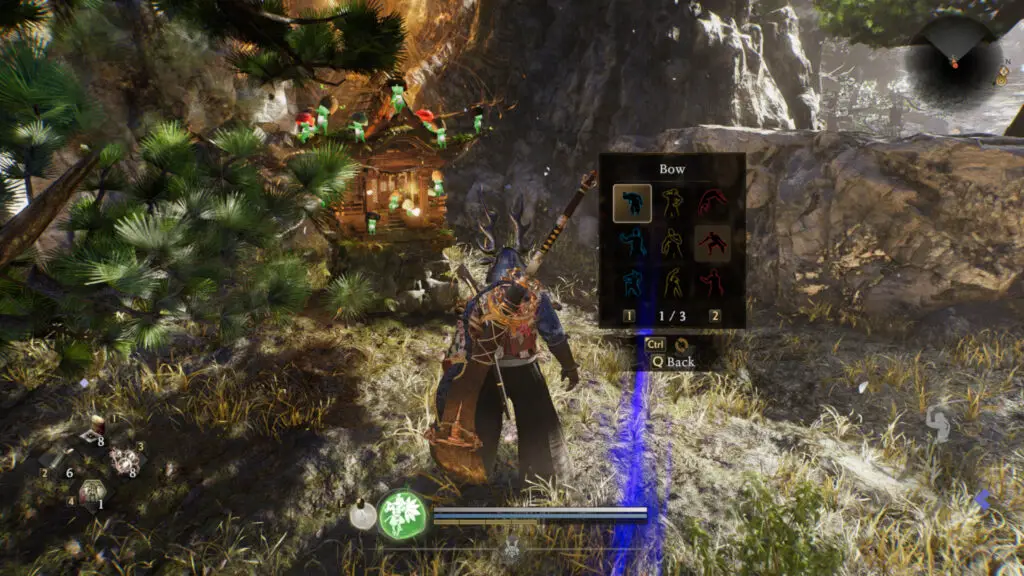 Selecting an emote from the in-game gesture menu in Nioh 3.