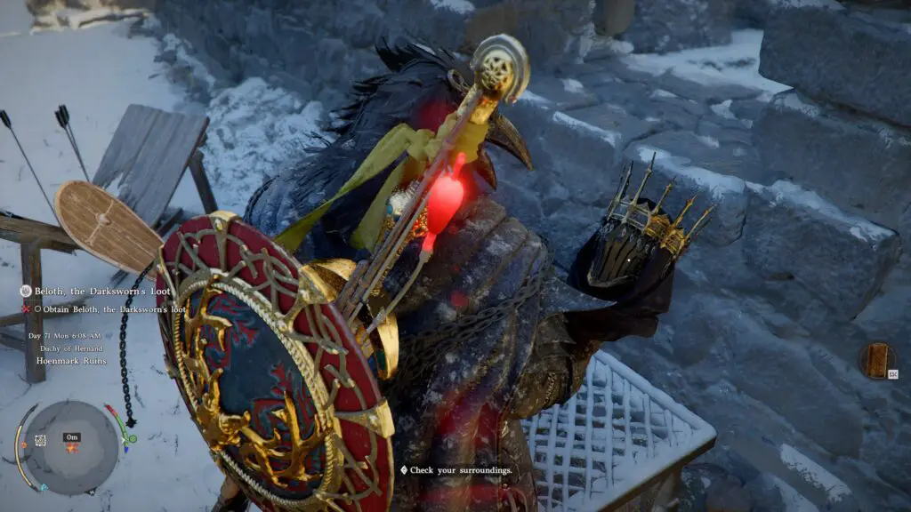 Close up of the Shadow Armor Helmet