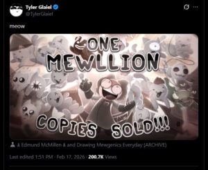 Mewgenics one million copies sold celebration