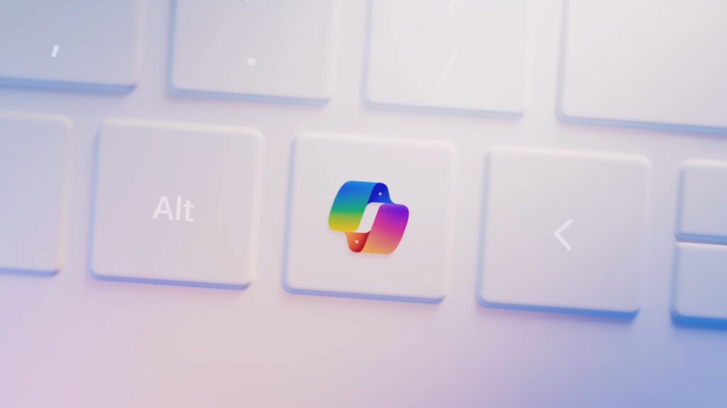 Closeup of the new Copilot key