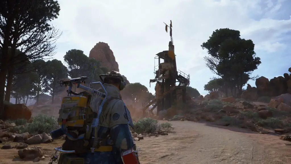 Climbing the Raider Tower for quest objectives