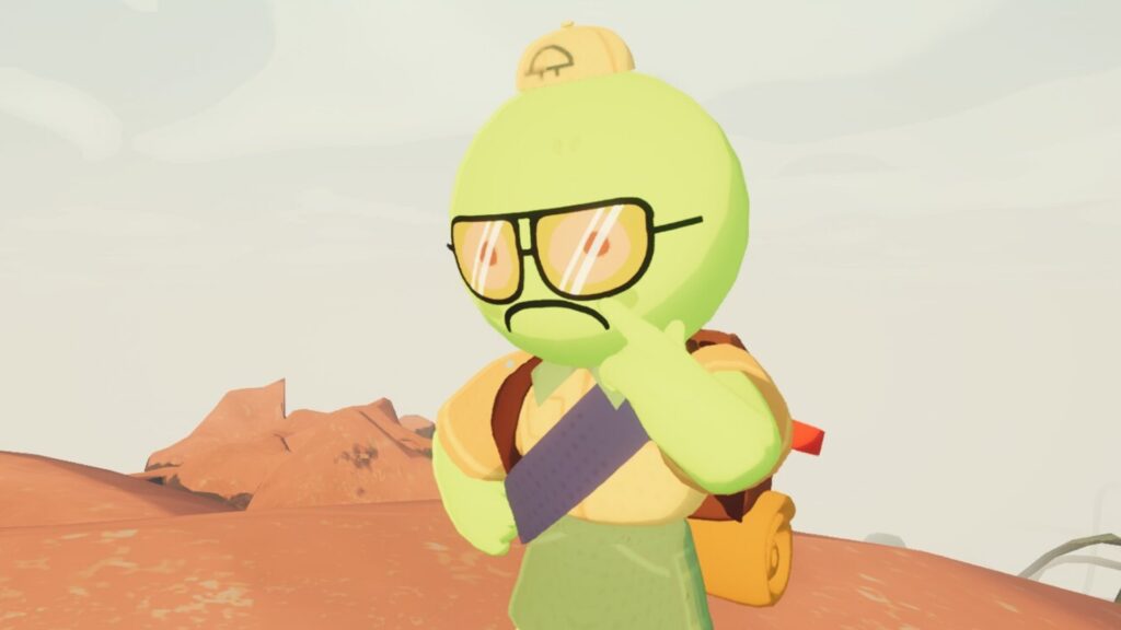 Peak scout character posing on a mountain