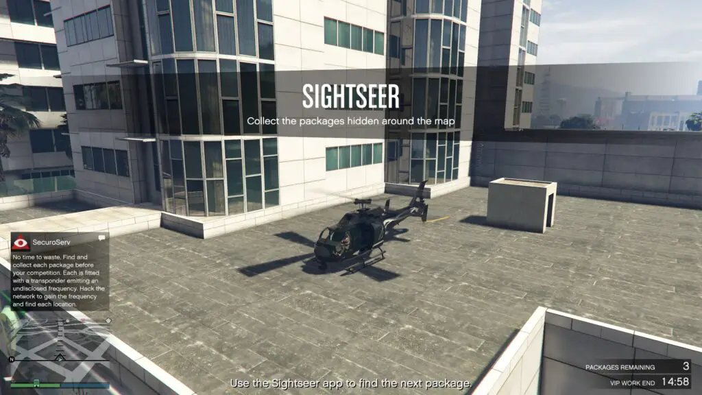 A player using the Sightseer app in GTA Online