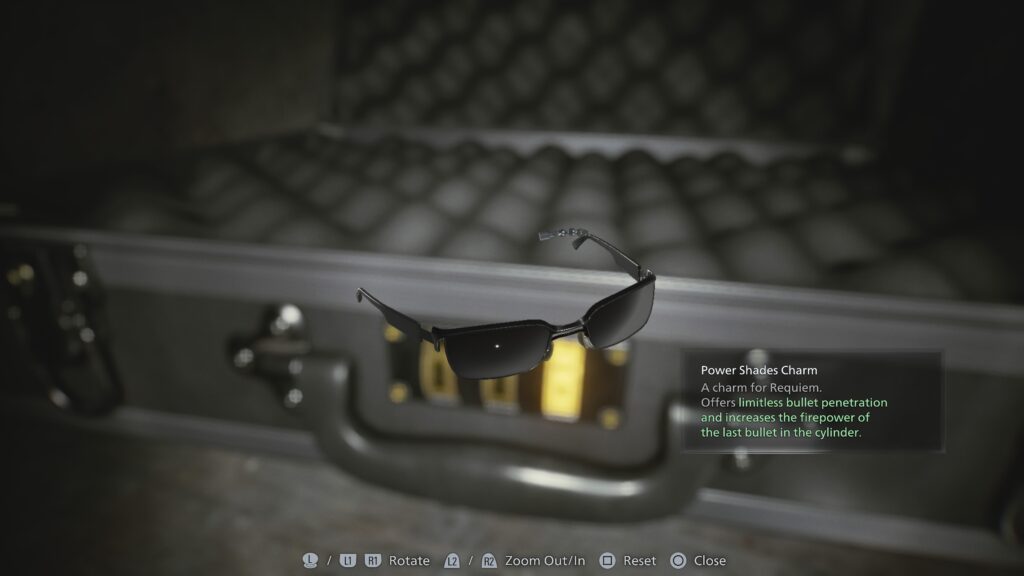 Power Shades charm reward in Resident Evil Requiem
