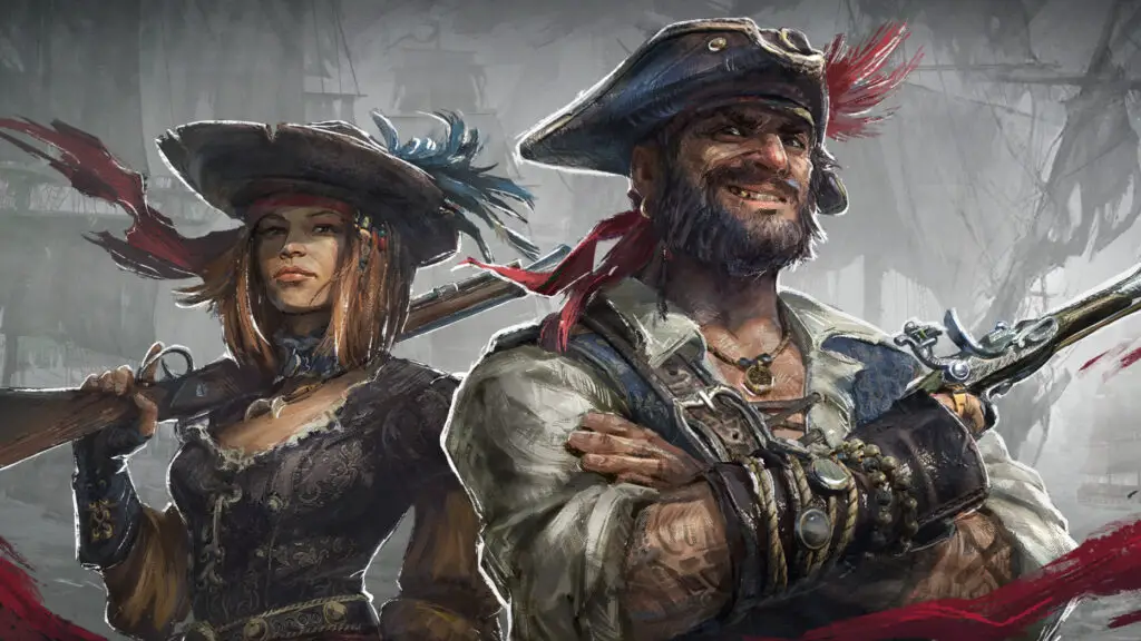 Two pirates with guns looking badass