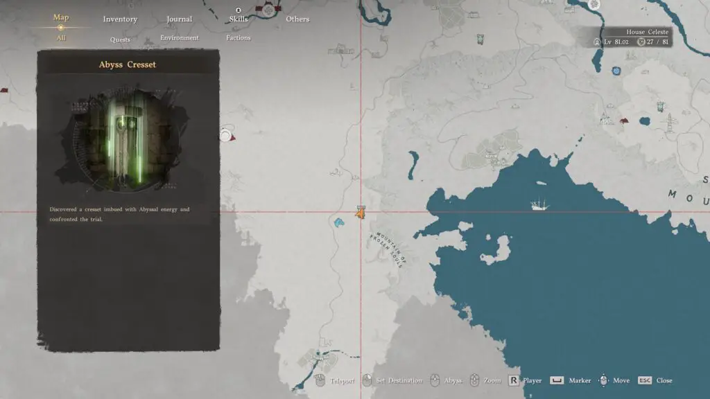 Crimson Desert Abyss Cresset Fast Travel