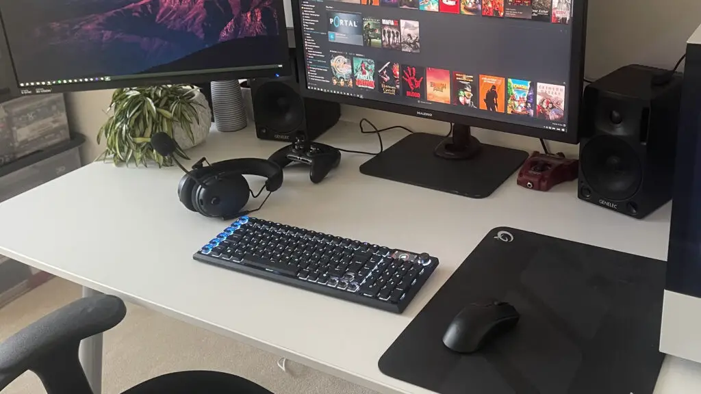 Corsair Vanguard Air 99 Wireless gaming keyboard on a white desktop