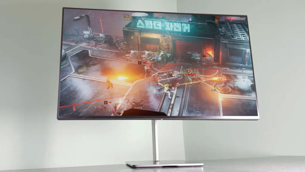 Eve Spectrum 4K gaming monitor on a desk