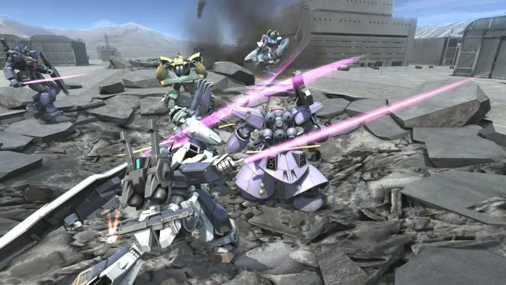 Combat screenshot of Gundam Battle Operation 2