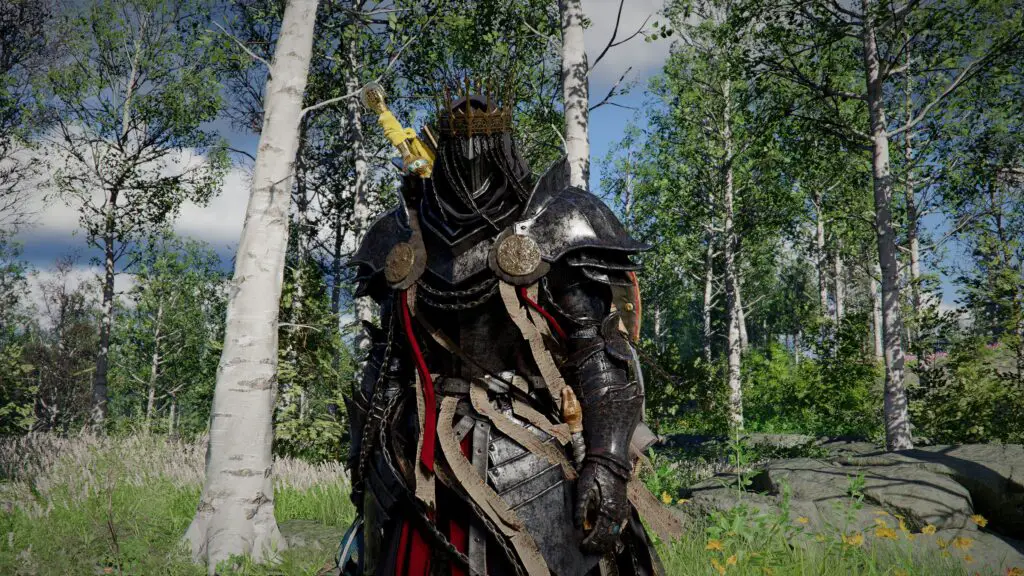 Kliff wearing the full Shadow Armor set after defeating Beloth