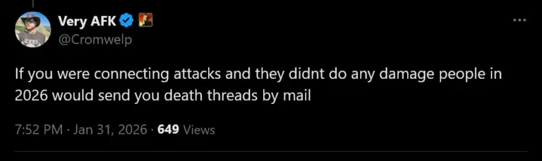 Social media comment on player expectations in 2026