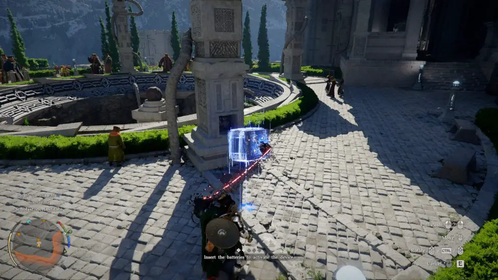 Using Axiom Force to move batteries in Crimson Desert