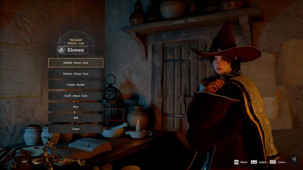 Crimson Desert Abyss Gear menu