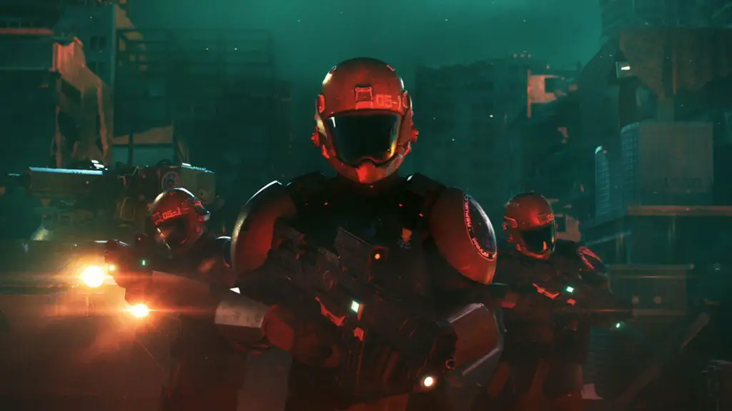 Sci-fi troopers in Menace.