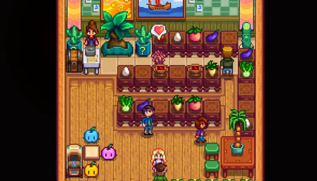 A customized player-run shop in Stardew Valley