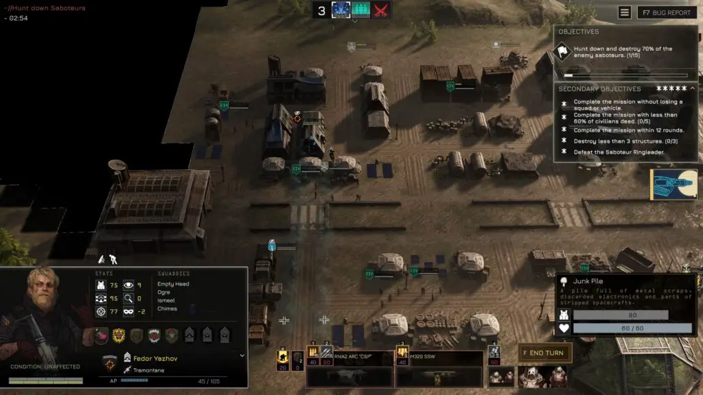 Squad customization in Menace.