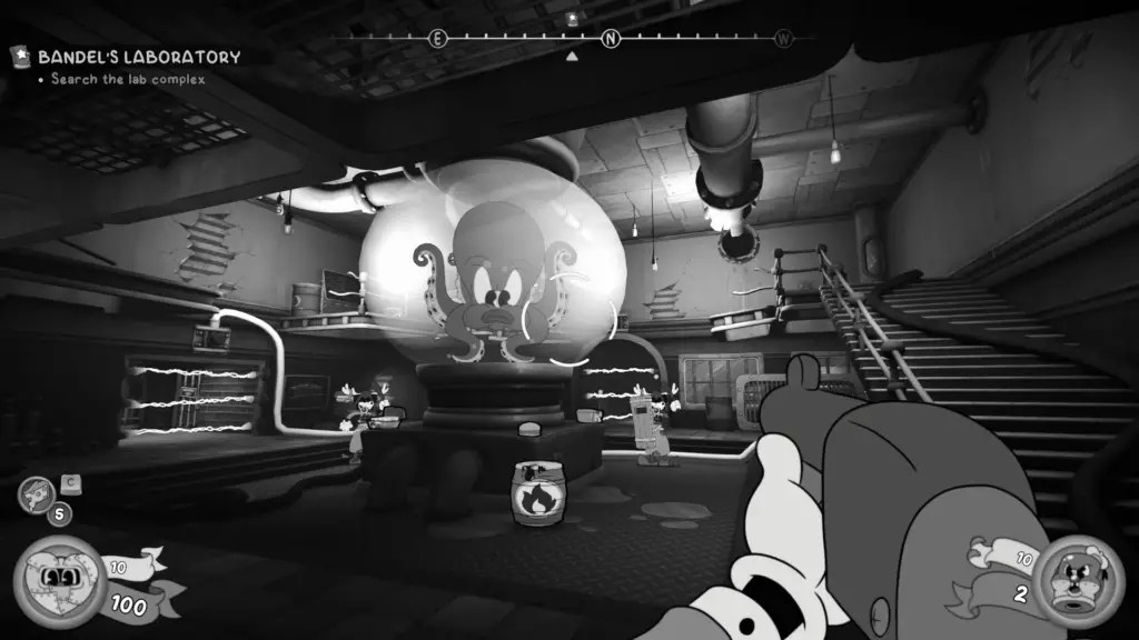 Mouse: PI For Hire, a black-and-white cartoony FPS