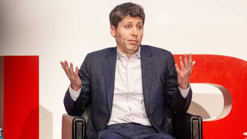 OpenAI CEO Sam Altman discussing the future of AI.