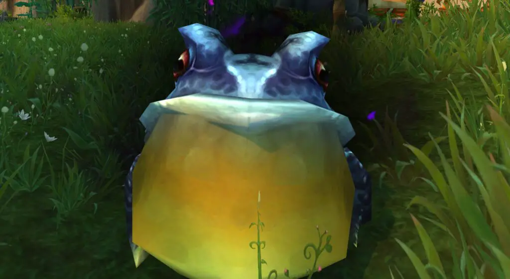 A giant Gloombelly Toad in World of Warcraft Midnight
