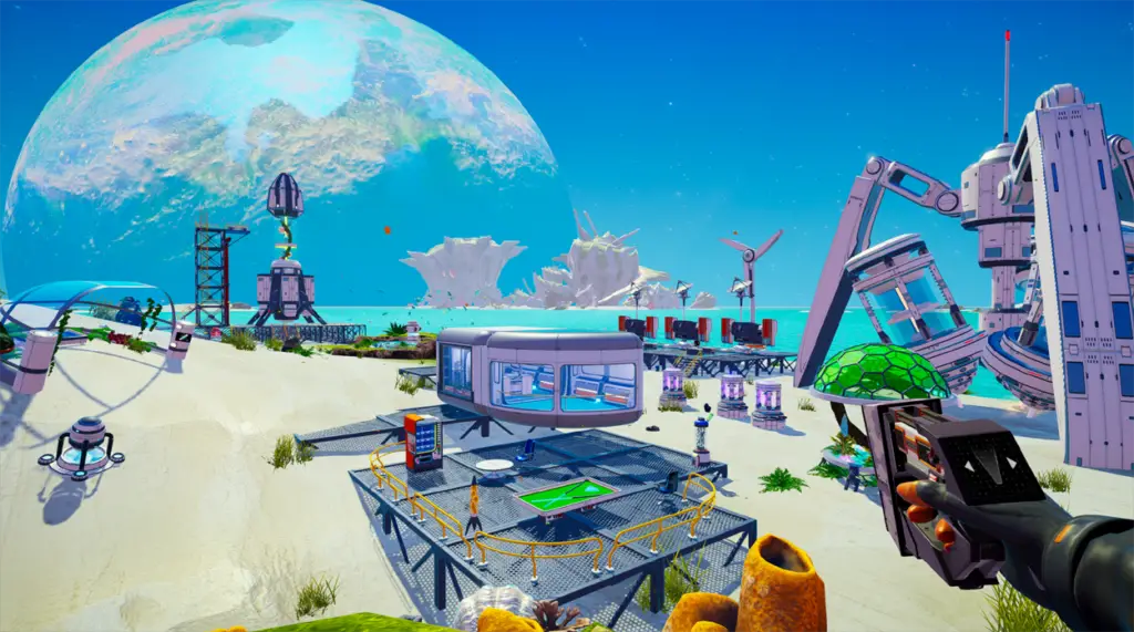 Tropical Beach Biome in The Planet Crafter